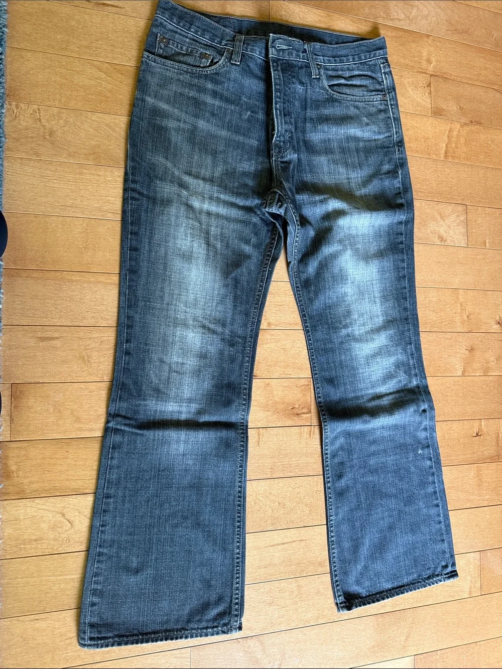 Banana Republic Men's Boot cut Straight Jeans in Faded Blue